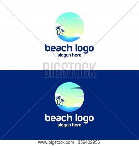 Beach Logo Design Vector