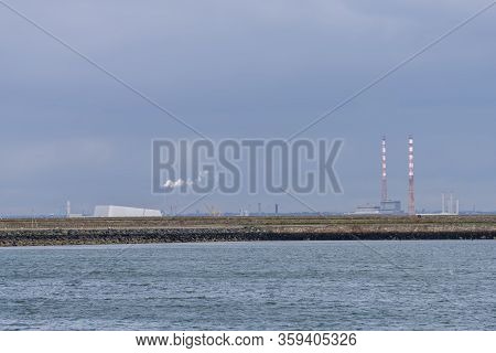 Aerial View Of Sailing Boats, Ships And Yachts In Dun Laoghaire Marina Harbour, Ireland