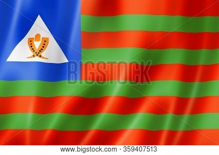 Bubis Ethnic Flag, Africa. 3d Illustration Render