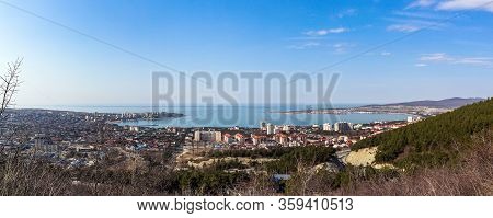 Hiking in the mountains and panoramic views of the sea, the city center and the Bay of Gelendzhik. Black sea coast