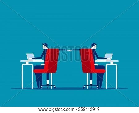Colleagues Collaboration Team. Concept Businesns Teamwork Vector Illustration