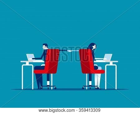 Colleagues Collaboration Team. Concept Businesns Teamwork Vector Illustration