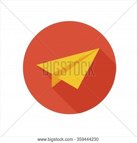 Paper Plane Icon Isolated On White Background From Web Design Collection. Paper Plane Icon Trendy An