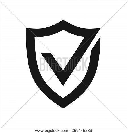 Shield Icon Isolated On White Background. Shield Icon In Trendy Design Style For Web Site And Mobile