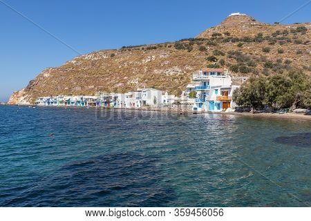 Coloured Houses In Klima Beach, Milos, Greece