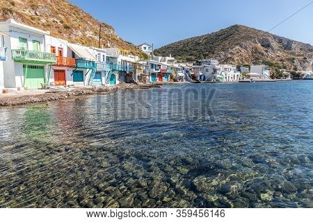 Coloured Houses In Klima Beach