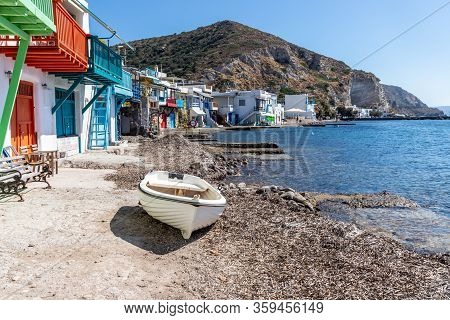 Coloured Houses In Klima Beach