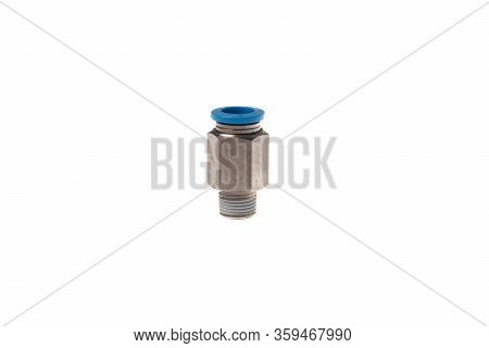 Varna, Bulgaria - March 21, 2020: Festo Pneumatic Straight Fitting For Plastic Tube To 1/8