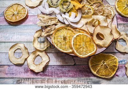 Sweet Pure Fruit Pastille. Natural Sweets From Dried Berries And Fruits. Useful Sweetness Is Pastill