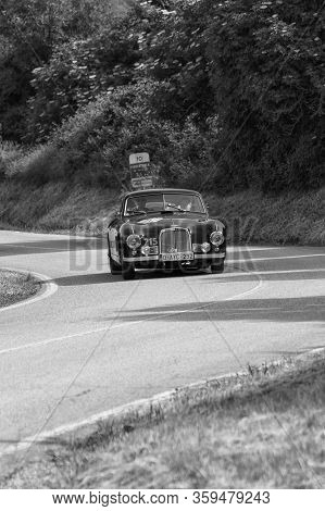 Pesaro Colle San Bartolo , Italy - May 17 - 2018 : Aston Martin Db 2 1951 On An Old Racing Car In Ra