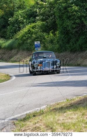 Pesaro Colle San Bartolo , Italy - May 17 - 2018 : Aston Martin Db 2 1951 On An Old Racing Car In Ra