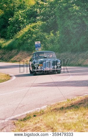 Pesaro Colle San Bartolo , Italy - May 17 - 2018 : Aston Martin Db 2 1951 On An Old Racing Car In Ra