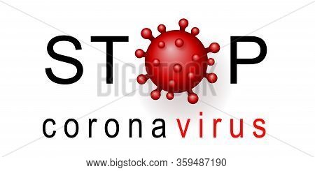 Coronavirus 2019-ncov. Corona Virus 3d Icon. Black Sign Isolated White Background. China Pathogen Re