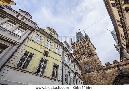Picture Of The Lesser Town Bridge Tower Of Charles Bridge, Also Called Malostranska Mostecka Vez In 
