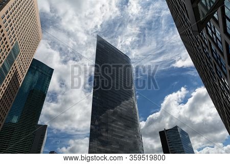 Buildings And Sky In The Shibaura Financial Zone In Tokyo