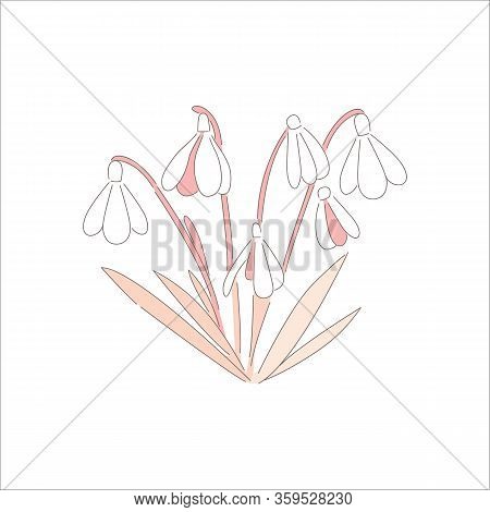 Blossoming Spring Garden Flower With Leaves. Easter Day Holiday Element. Traditional Spring Holiday 