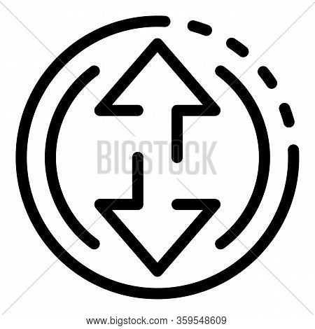 Air Ball Gravitation Icon. Outline Air Ball Gravitation Vector Icon For Web Design Isolated On White