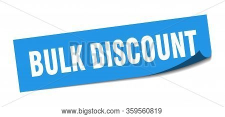 Bulk Discount Sticker. Bulk Discount Square Isolated Sign. Bulk Discount