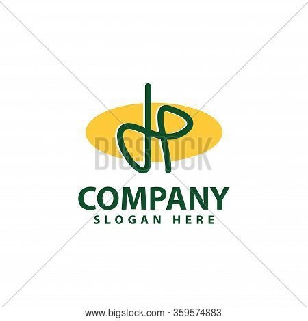 Initial H , Eco Green Logo Template Design Vector Icon Illustration