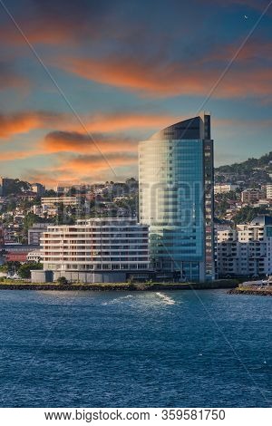 Amodern Glass And Steel Resort Hotel And Condo On The Coast Of Martinique