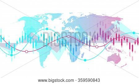 Stock Market Background Or Forex Trading Business Graph Chart For Financial Investment Concept. Busi