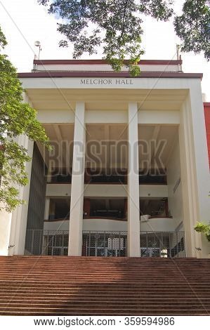 Quezon City, Ph - Oct. 8: Melchor Hall Facade At University Of The Philippines On October 8, 2015 In