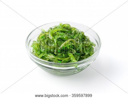 Chukka Seaweed Salad Isolated On White Background