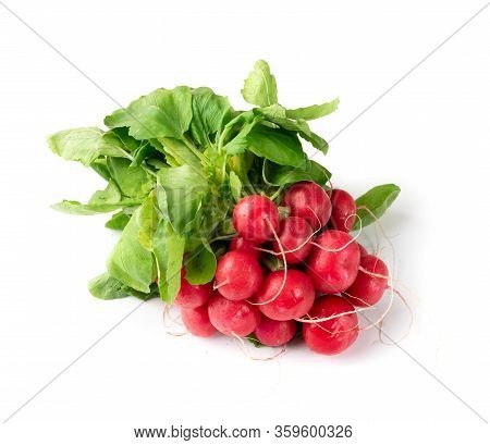 Radis Bunch, Fresh Radish Root Bundle, Pile Of Red Radishes