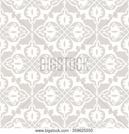 Abstract Floral Seamless Pattern. Retro Fabric Ornament