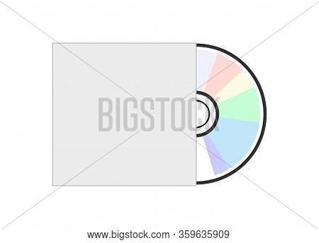 Dvd Icon Disc Vector Blank Illustration. Cd Disk Music Compact Disk Media Software