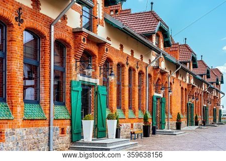 Stettin, Poland, June 2018 Renovated Slaughterhouse Building From Early 1900s In Harbour, Adopted Fo