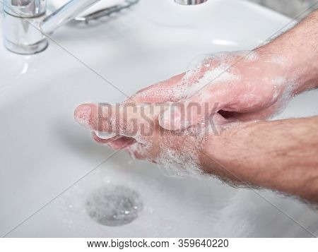 Wash Hands With Soap. Coronavirus Protect. Covid-2019 Prevention
