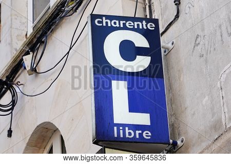 Angoulême , Aquitaine / France - 12 04 2019 : Charente Libre Facade Building Of The Local Newspaper 