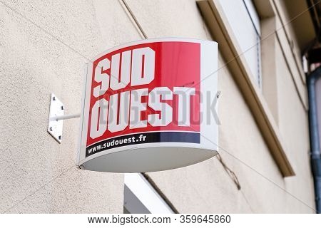 Bordeaux , Aquitaine / France - 02 21 2020 : Sud Ouest French Newspaper Third Largest Regional Daily