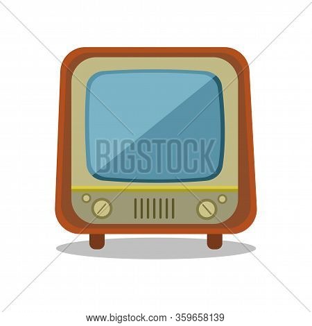 Olv Vintage Tv Set. Retro Television Broadcast Device