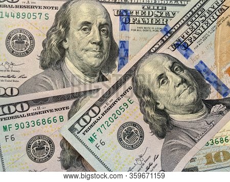 Us Dollars Large Bills Background For Design
