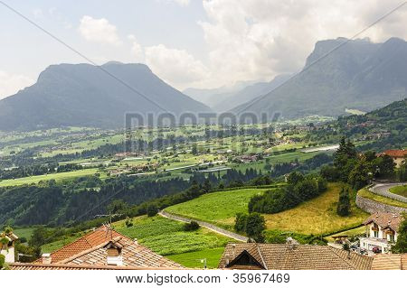 Vista panoramica da Stenico (trento)