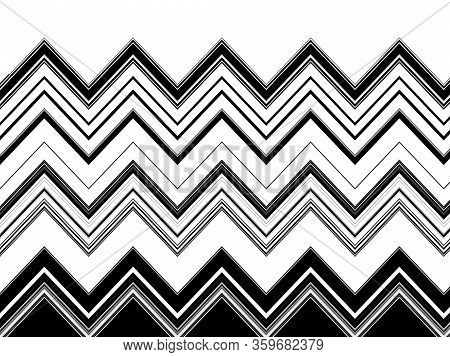 Zig Zag Background With Chevrons. Design With Chivron. Seamless Pattern. Retro Style For Vintage Des