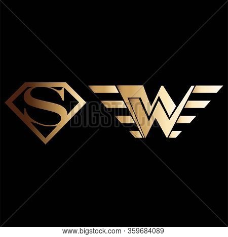 Restroom Wc Symbol Male Female Icon Gold Color Isolated On Black Background. Eps 10 Vector.