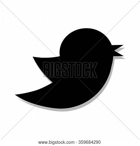 Bird Icon Flat Style Isolated On White Background. Eps 10 Vector.