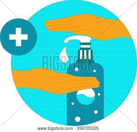 Vector Illustration Of Hand Sanitizer For The People