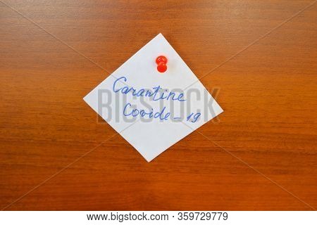 White Sticker With The Inscription 