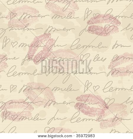 pattern with hand writing elements