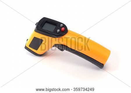 Ir Thermometer Pyrometer Orange Isolated On White