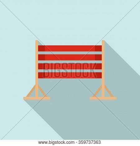 Dog Training Wood Barrier Icon. Flat Illustration Of Dog Training Wood Barrier Vector Icon For Web D