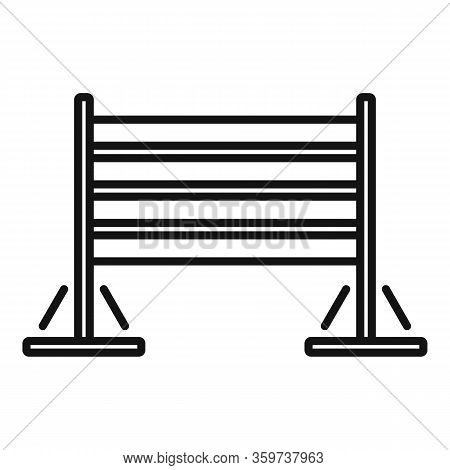 Dog Training Wood Barrier Icon. Outline Dog Training Wood Barrier Vector Icon For Web Design Isolate
