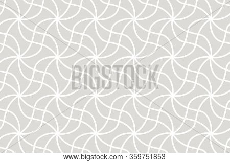 Geometric Seamless Pattern. Vector Background With Abstract Line Texture. Neutral Lace Wallpaper, Gr