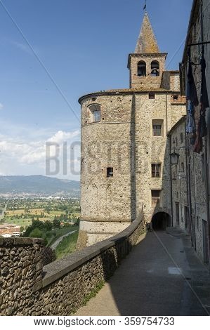Old Typical Street Of Anghiari, Historic City In Arezzo Province, Tuscany, Italy