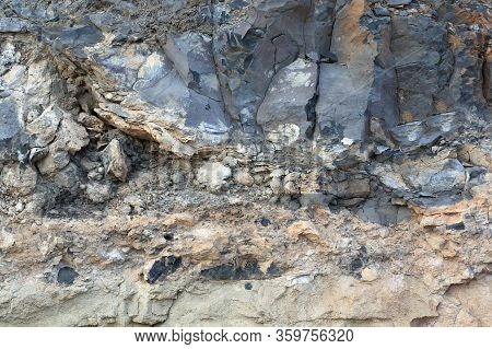 Solidified Volcanic Lava On The Surface Of The Rock.background