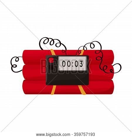 Dynamite Vector Icon.cartoon Vector Icon Isolated On White Background Dynamite.